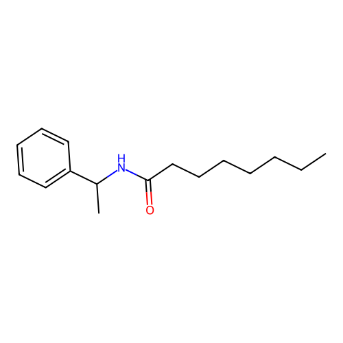 N-(phenylethyl)octanamide structure