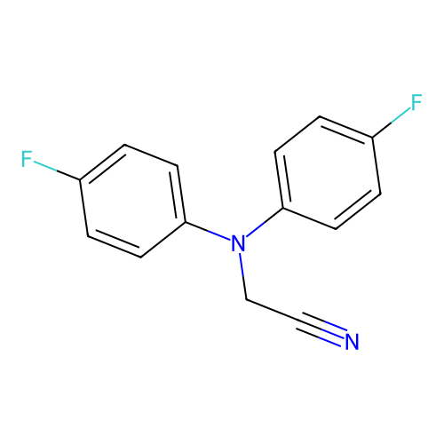 2-(4-fluoro-N-(4-fluorophenyl)anilino)acetonitrile structure