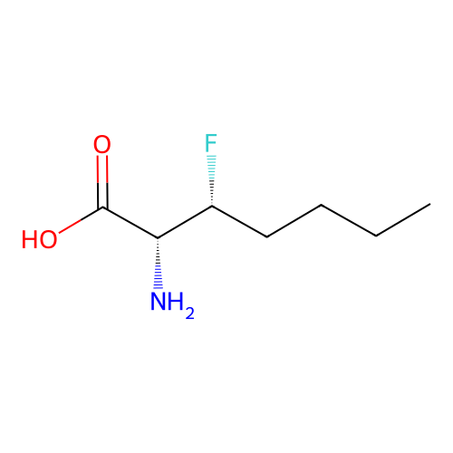 (2R,3R)-2-amino-3-fluoroheptanoic acid structure
