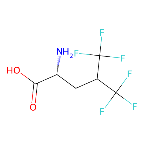 (2R)-2-amino-5,5,5-trifluoro-4-(trifluoromethyl)pentanoic acid structure