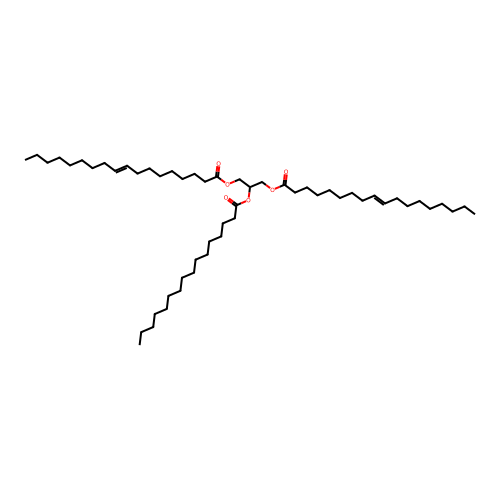 [2-hexadecanoyloxy-3-[(E)-octadec-9-enoyl]oxypropyl] (E)-octadec-9-enoate structure