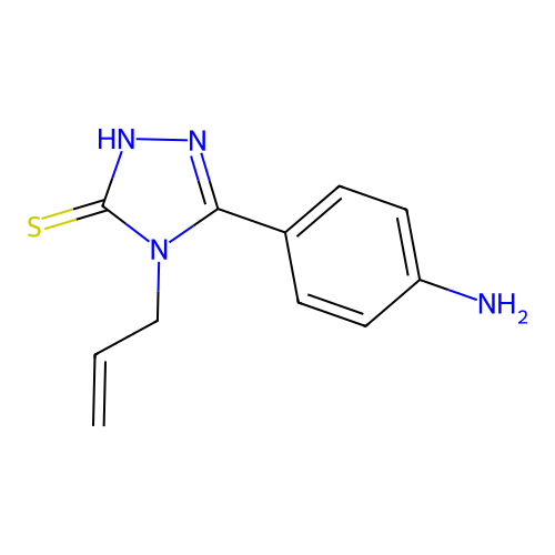 5-(4-aminophenyl)-4-(prop-2-en-1-yl)-4H-1,2,4-triazole-3-thiol structure