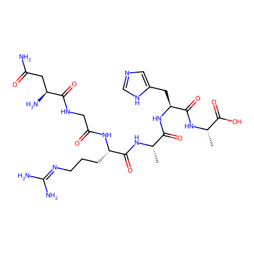 H-Asn-Gly-Arg-Ala-His-Ala-OH structure