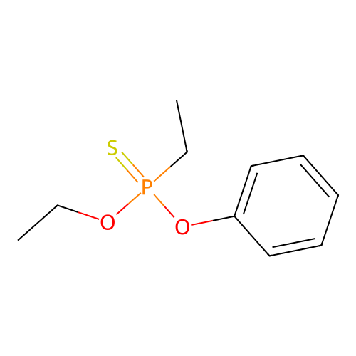 Phosphonothioic acid, ethyl-, O-ethyl O-phenyl ester structure