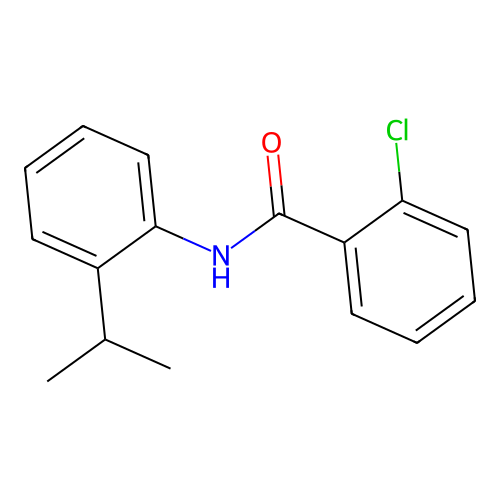 2-chloro-N-(2-propan-2-ylphenyl)benzamide structure