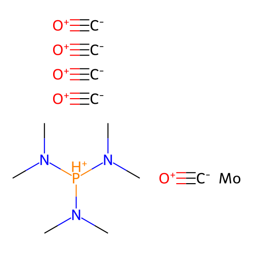 Molybdenum, pentacarbonyl(hexamethylphosphorous triamide-P)- structure