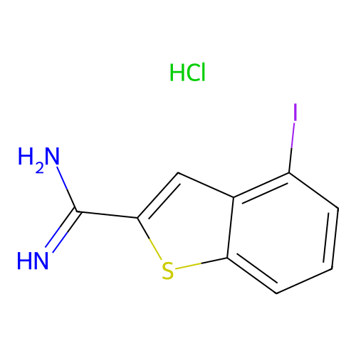 4-iodo-1-benzothiophene-2-carboxiMidaMide hydrochloride structure