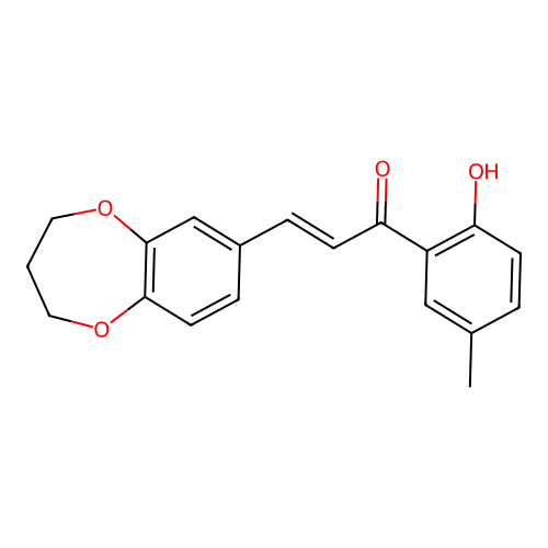 3-(3,4-dihydro-2H-1,5-benzodioxepin-7-yl)-1-(2-hydroxy-5-methylphenyl)prop-2-en-1-one structure