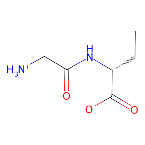 (2R)-2-[(2-azaniumylacetyl)amino]butanoate structure