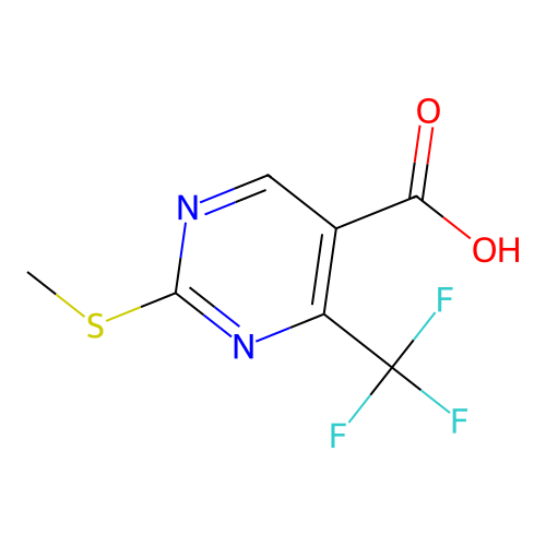 2-(Methylthio)-4-(trifluoromethyl)pyrimidine-5-carboxylic acid structure