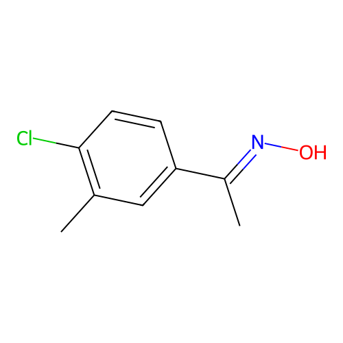 N-[1-(4-chloro-3-methylphenyl)ethylidene]hydroxylamine structure