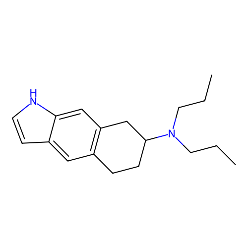 N,N-di-n-propyl-5,6,7,8-tetrahydrobenz(f)indol-7-amine structure