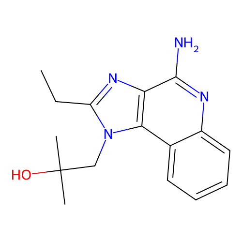 1-(4-amino-2-ethyl-1H-imidazo[4,5-c]quinolin-1-yl)-2-methylpropan-2-ol structure