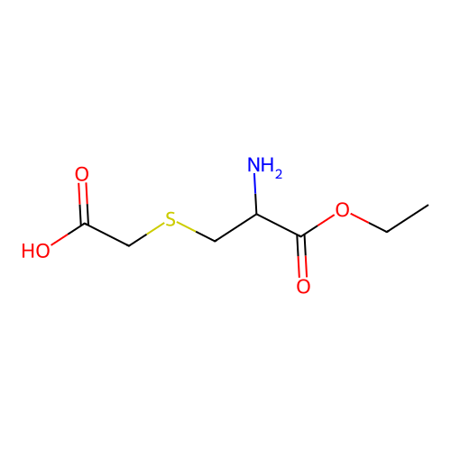 2-[(2-Amino-3-ethoxy-3-oxopropyl)sulfanyl]acetic acid structure