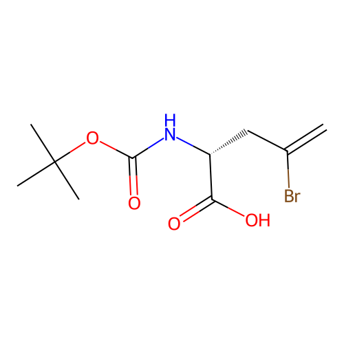 (R)-4-Bromo-2-((tert-butoxycarbonyl)amino)pent-4-enoic acid structure