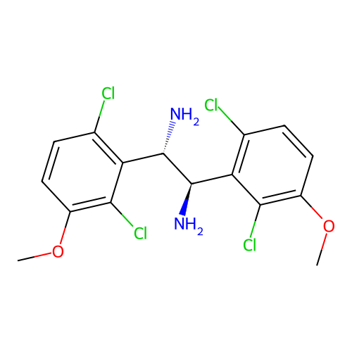 rel-(1R,2S)-1,2-Bis(2,6-dichloro-3-methoxyphenyl)-1,2-ethanediamine structure