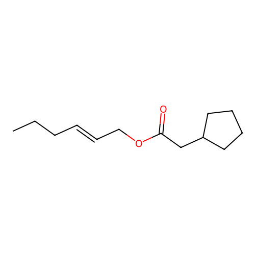 Hex-2-enyl 2-cyclopentylacetate structure