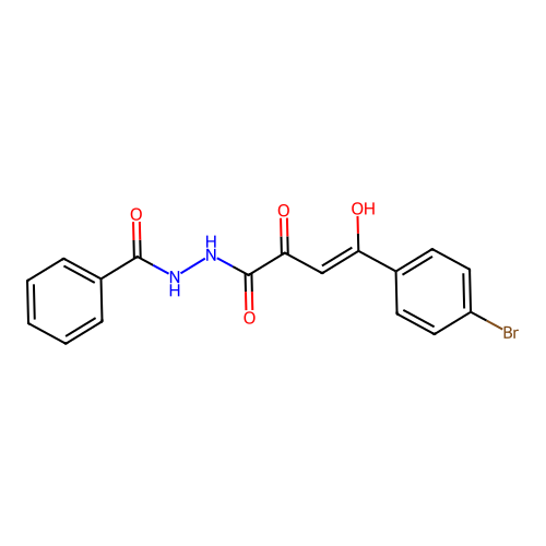 Benzoic acid, 2-(4-(4-bromophenyl)-2-hydroxy-1,4-dioxo-2-butenyl)hydrazide, (Z)- structure