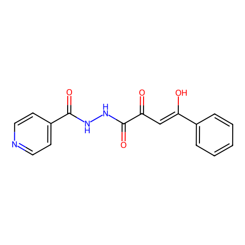4-Pyridinecarboxylic acid, 2-(2-hydroxy-1,4-dioxo-4-phenyl-2-butenyl)hydrazide, (Z)- structure