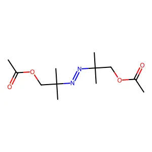 1-Propanol, 2,2'-(1,2-diazenediyl)bis[2-methyl-, 1,1'-diacetate structure