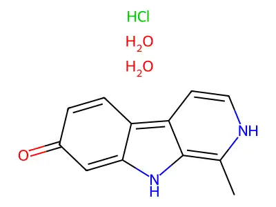 Harmol hydrochloride dihydrate structure