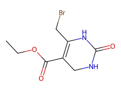 Ethyl 6-(bromomethyl)-2-oxo-1,2,3,4-tetrahydropyrimidine-5-carboxylate structure
