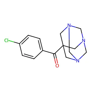(4-Chlorophenyl)(1,3,5-triazatricyclo[3.3.1.1~3,7~]dec-7-yl)methanone structure