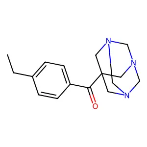 (4-Ethylphenyl)(1,3,5-triazatricyclo[3.3.1.1~3,7~]dec-7-yl)methanone structure