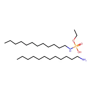 Laurylammonium O-ethyl-N-lauryl phosphoramidate structure