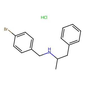 Phenethylamine, N-(p-bromobenzyl)-alpha-methyl-, hydrochloride, (+)- structure