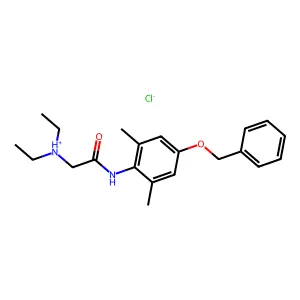 2',6'-Acetoxylidide, 4'-(benzyloxy)-2-(diethylamino)-, hydrochloride structure