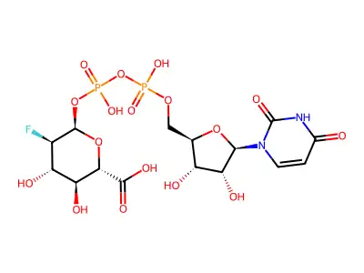 UDP-2-fluoro-2-deoxyglucuronic acid structure