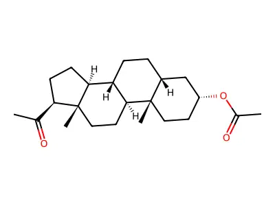 20-Oxopregnan-3-yl acetate structure
