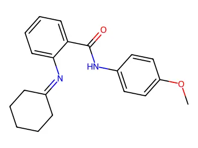 2-(cyclohexylideneamino)-N-(4-methoxyphenyl)benzamide structure