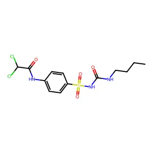 Acetamide, N-(4-((((butylamino)carbonyl)amino)sulfonyl)phenyl)-2,2-dichloro- structure