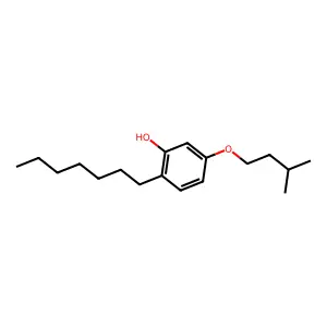 Phenol, 2-heptyl-5-(isopentyloxy)- structure