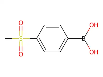 4-[(Methylsulfonyl)methyl]phenylboronic acid structure