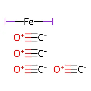 二碘化四羰基合铁(II) structure