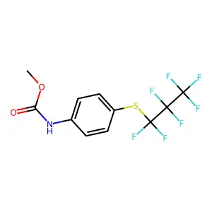 Methyl N-{4-[(1,1,2,2,3,3,3-heptafluoropropyl)sulfanyl]phenyl}carbamate structure
