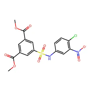 Dimethyl 5-[(4-chloro-3-nitrophenyl)sulfamoyl]benzene-1,3-dicarboxylate structure