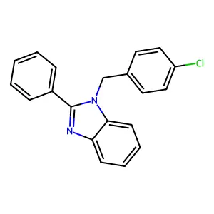 1-[(4-Chlorophenyl)methyl]-2-phenylbenzimidazole structure