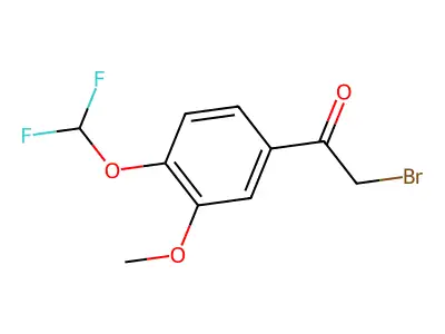 2-Bromo-1-[4-(difluoromethoxy)-3-methoxyphenyl]ethan-1-one structure