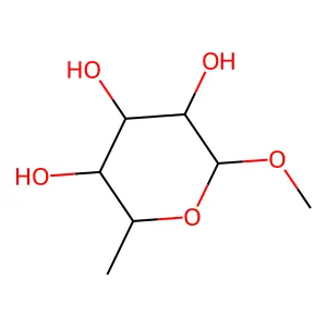 Methyl alpha-L-rhamnopyranoside structure