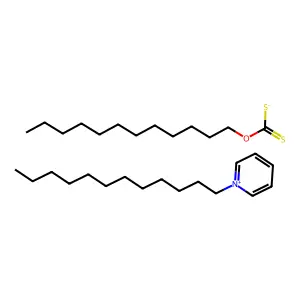 Pyridinium, 1-lauryl-, laurylxanthate structure