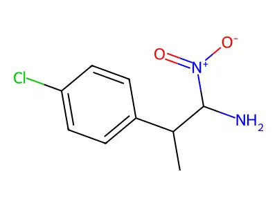 2-(4-Chlorophenyl)-3-nitropropan-1-amine structure