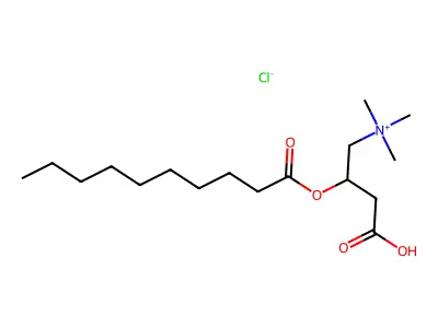 Octanoylcarnitine chloride structure