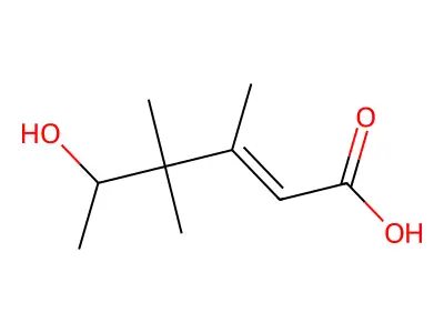 2-Hexenoic acid, 5-hydroxy-3,4,4-trimethyl-, (E)- structure