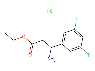 Ethyl 3-amino-3-(3,5-difluorophenyl)propionate hydrochloride structure
