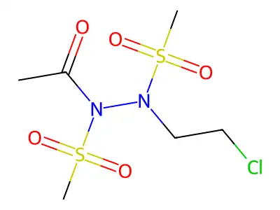 1-Acetyl-1,2-bis(methylsulfonyl)-2-(2-chloroethyl)hydrazine structure