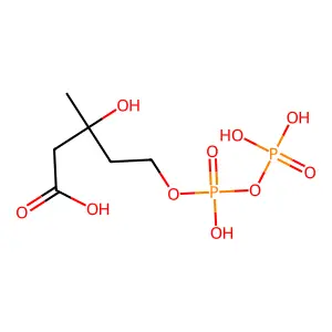 (RS)-5-二磷酸甲羟戊酸 structure